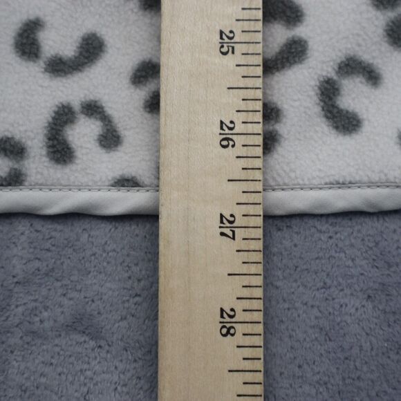 Green Tea Sweater Womens M Beige Long Sleeve Animal Print Zip Pocket Fleece - Picture 6 of 16